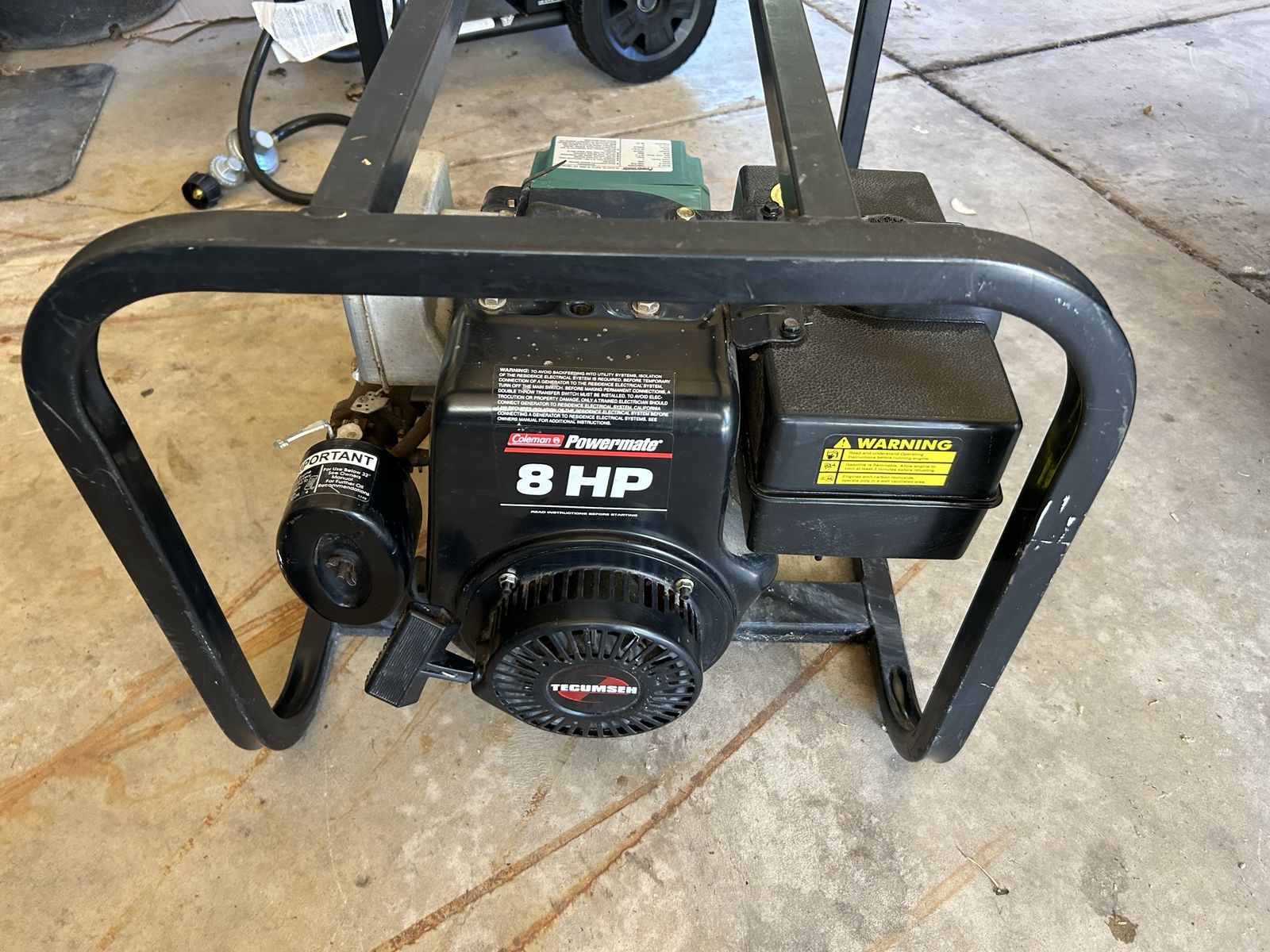 Powermate PM0524000 4000W Portable Generator - 120/240V, Single Phase, 60Hz