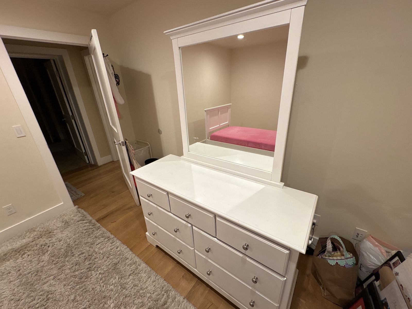 Dresser with mirror