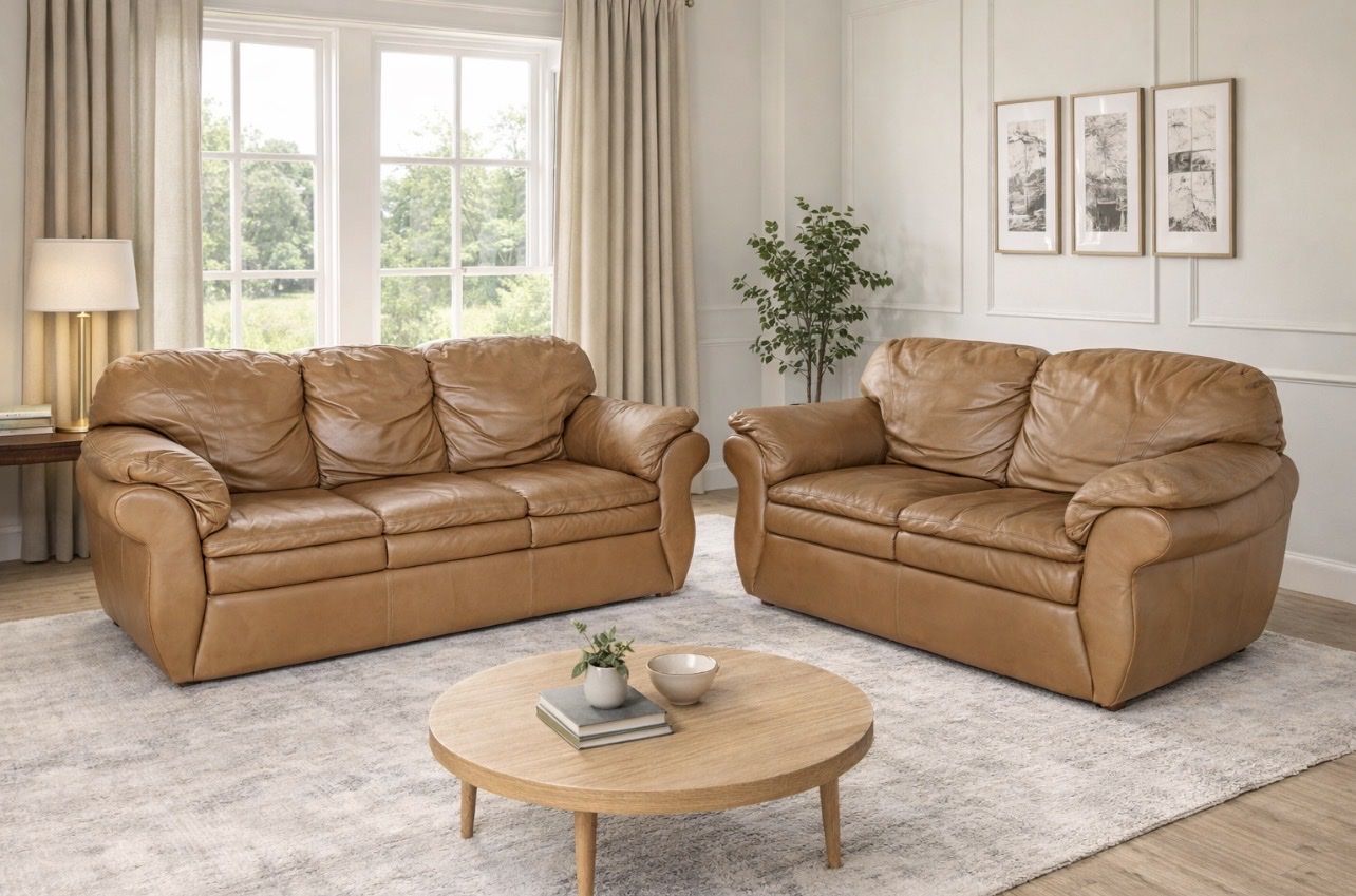 Leather Couch And Love Seat