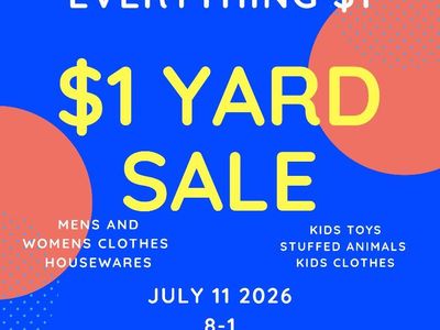 $1 Yard Sale: Men's/Women's Clothes, Kids' Clothes/Toys, Housewares - American Fork, UT