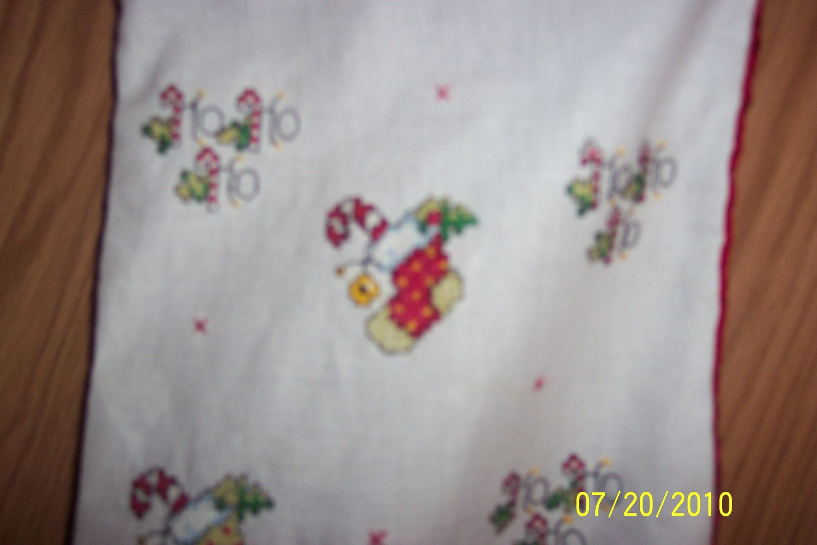 Ho! Ho! Ho! cross-stitch Christmas stocking