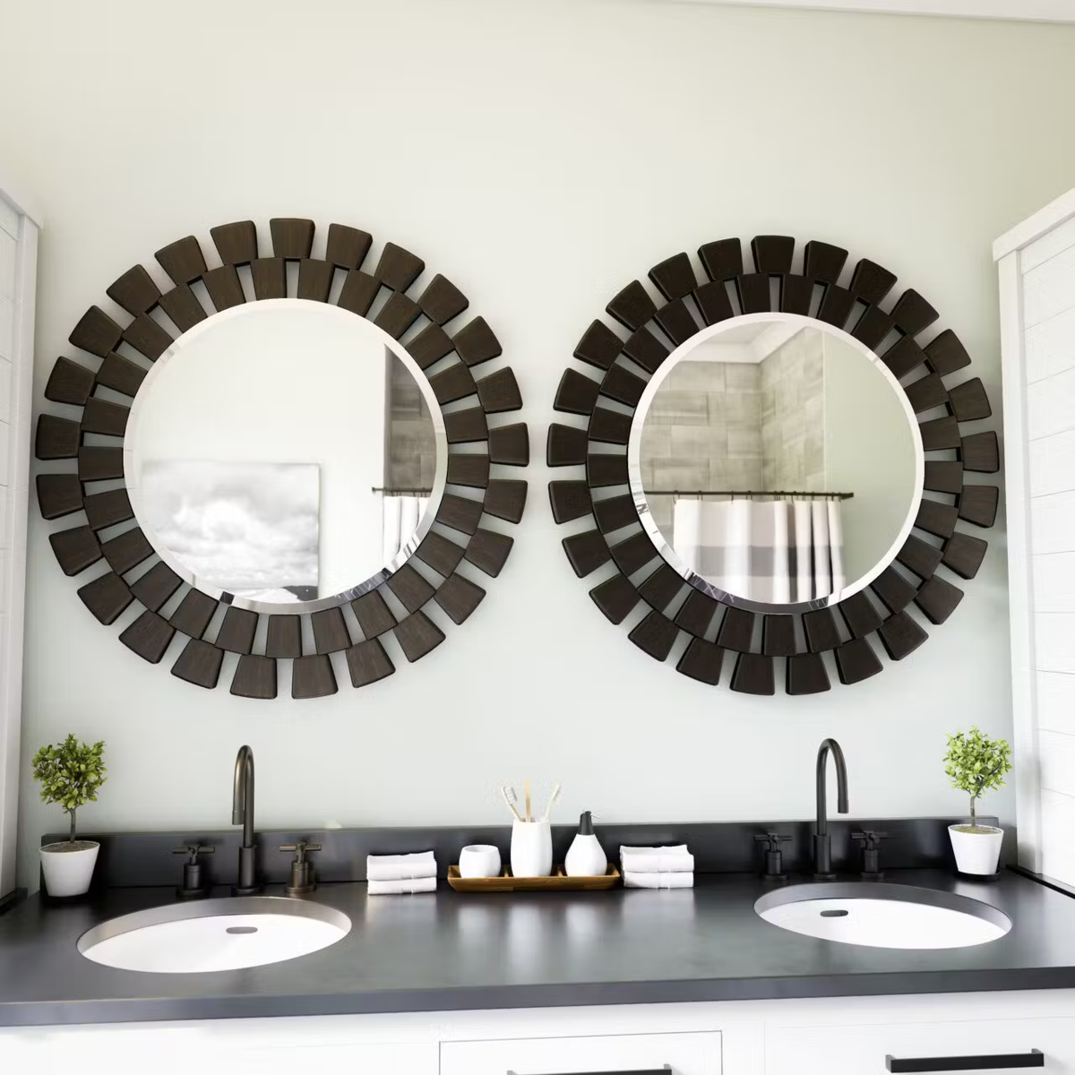 Kenroy Home ~ Gilbert Wall Mirror with Walnut Finish