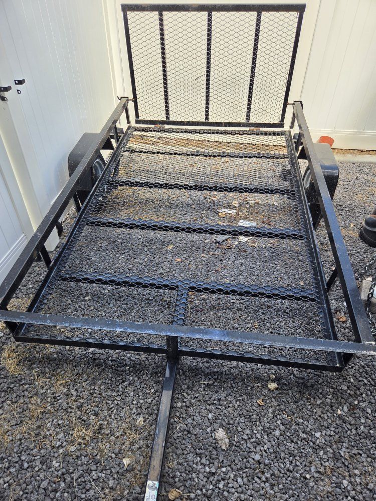 Utility Trailer with Ramp - Black Mesh Bed - Great for Hauling