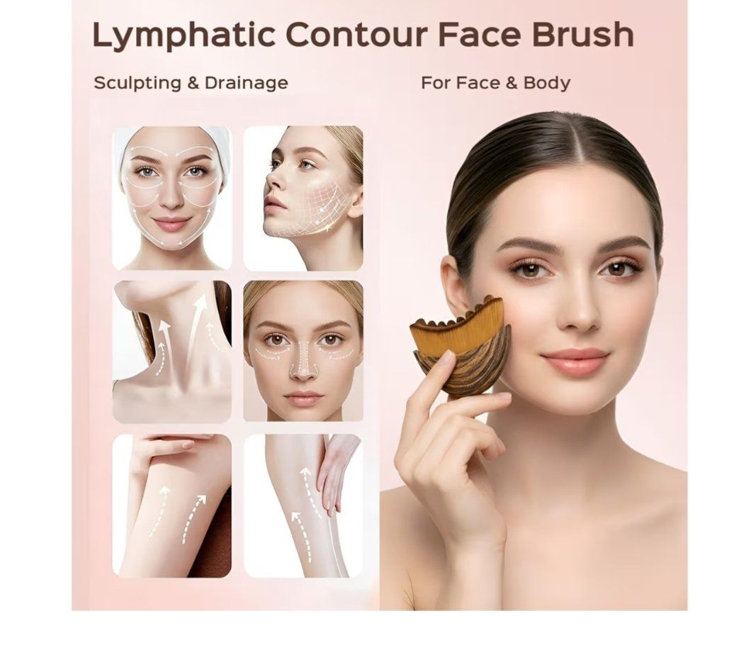 Lymphatic Contour Face Brush for Lymphatic Drainag