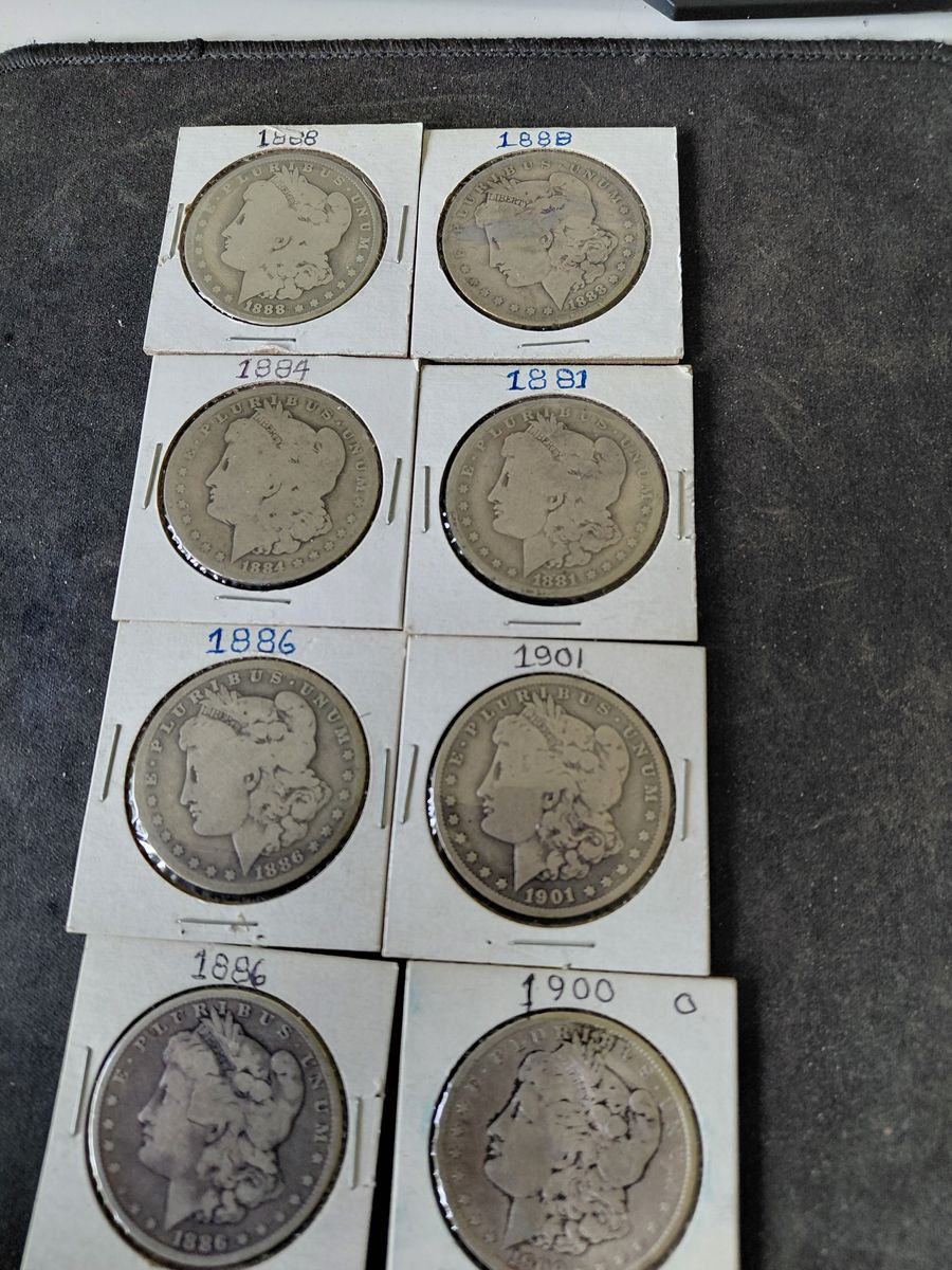 8 silver peace dollars