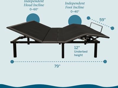 Queen Size Adjustable Bed Frame & Mattress