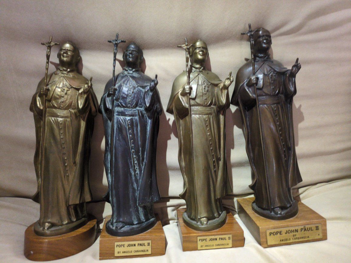 pope John Paul 2 bronze sculpture