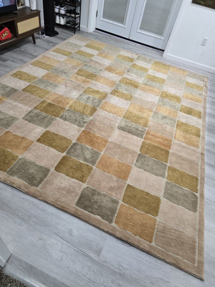 8x10 Contemporary Handknotted Wool Rug