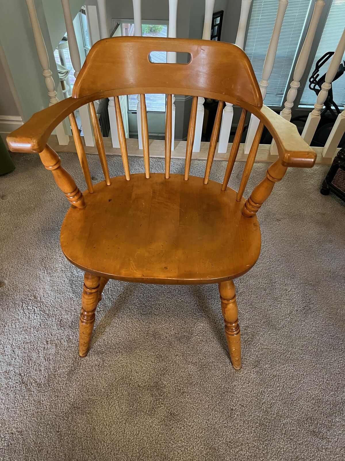 Vintage Swedish Maple Captain Chairs