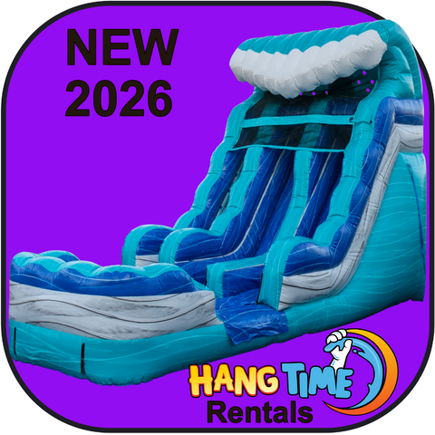Aqua Breeze Water Slide Double Lane with Pool