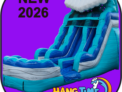 Aqua Breeze Water Slide Double Lane with Pool