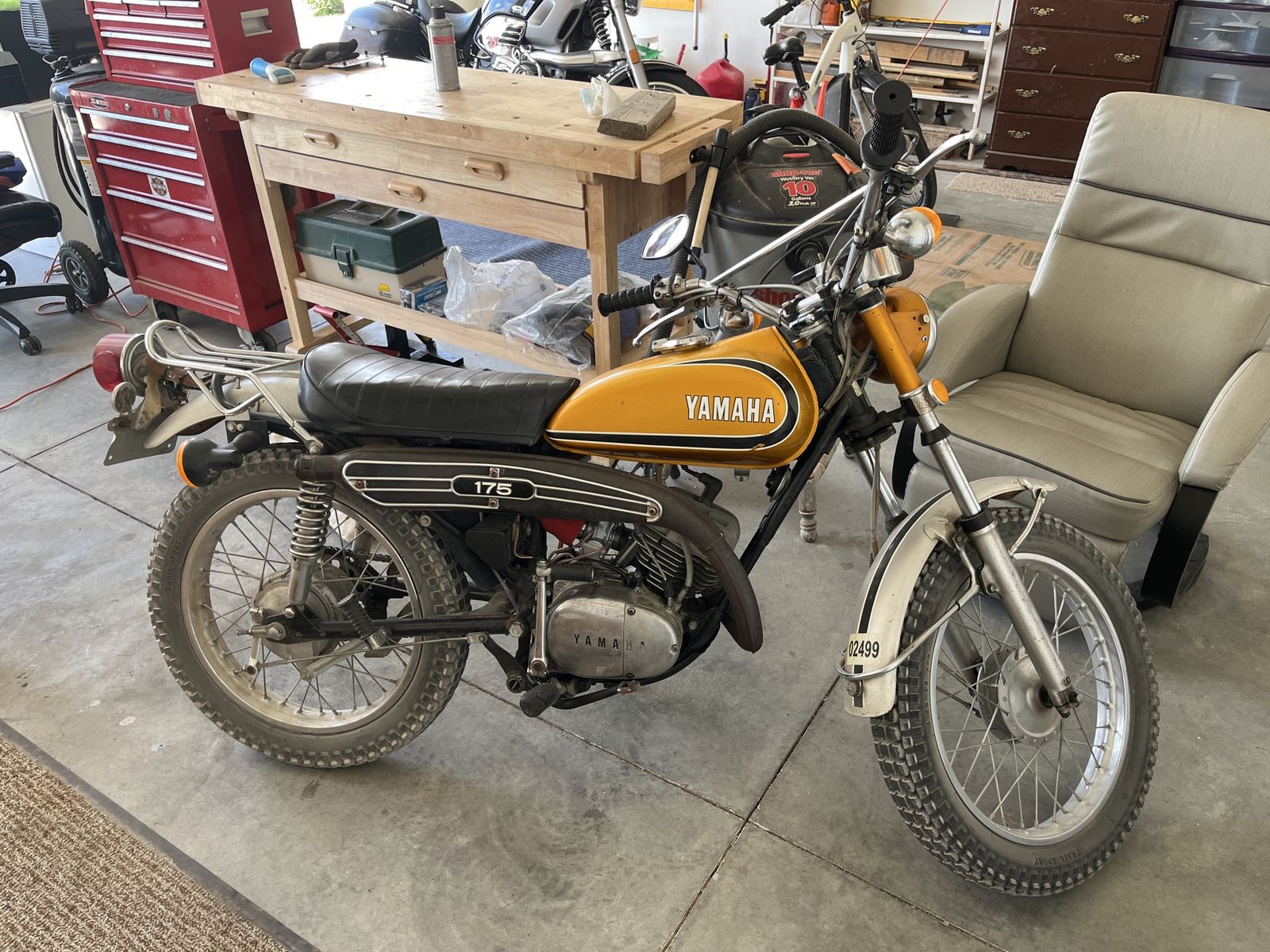 1973 Yamaha CT3 Enduro Motorcycle - Runs Great, Street Legal, 2365 Miles, Clear Title