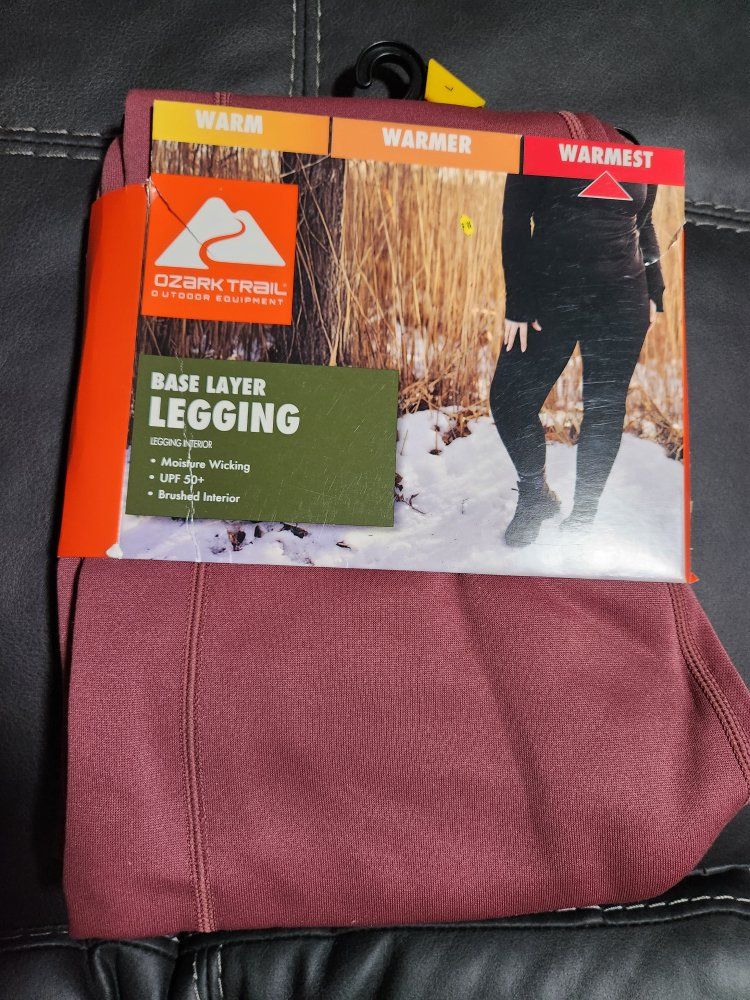 Ozark Trail Women's Base Layer Legging - Size Large (12/14) - Warmest Moisture Wicking UPF 50+