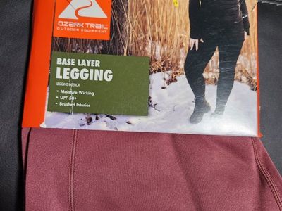 Ozark Trail Women's Base Layer Legging - Size Large (12/14) - Warmest Moisture Wicking UPF 50+