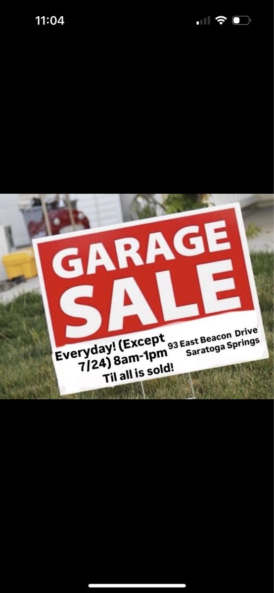 Garage Sale - Saratoga Springs, 93 East Beacon Drive, Everyday 8am-1pm
