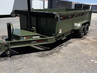 7x16 Maxx-D DTX Dump Trailer - 36" Sides - 17.5K GVWR - 7 Gauge Floor, Hydraulic Jack(s)