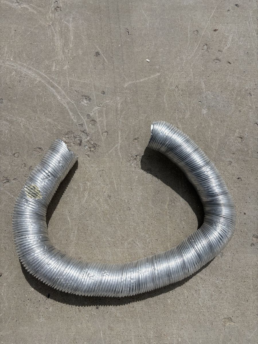 3 Feet of 3" Used Flexible Aluminum Tube