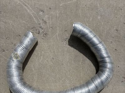 3 Feet of 3" Used Flexible Aluminum Tube