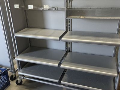 Retail Display Shelving Units on Wheels - Versatile, Durable Merchandising Fixture