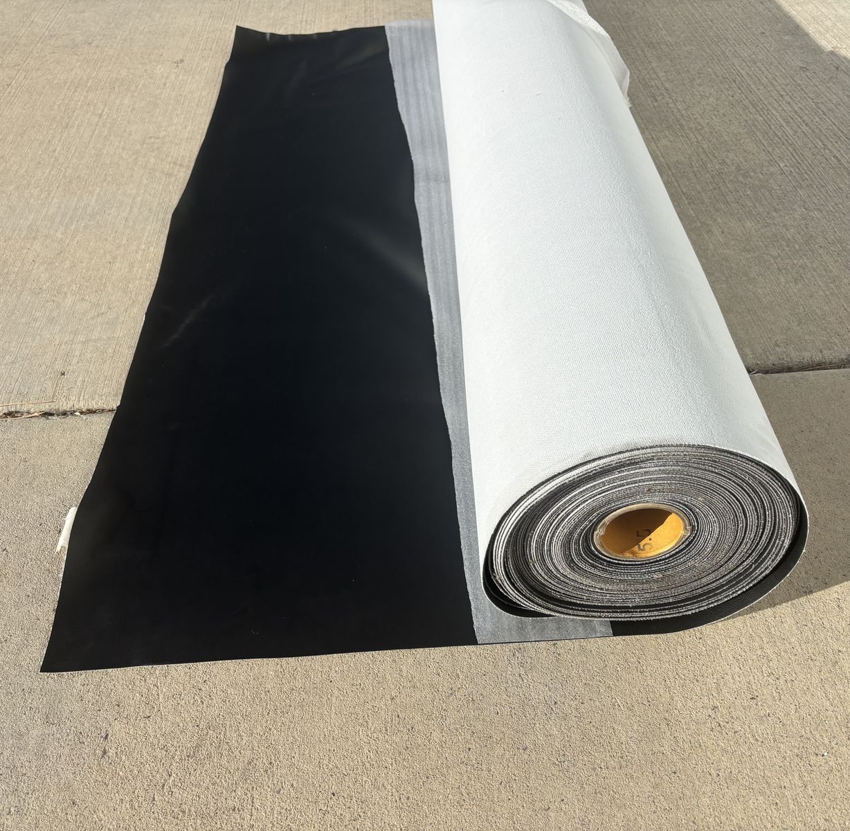 BRAND NEW FULL ROLL of Black Faux Leather Fabric