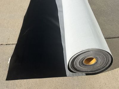BRAND NEW FULL ROLL of Black Faux Leather Fabric