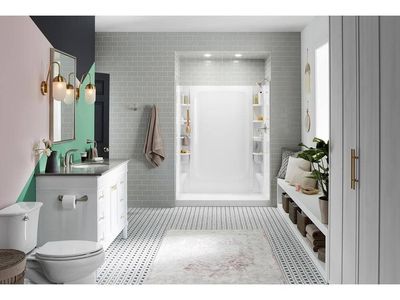 STORE+ 34x76 Alcove Shower End Wall White