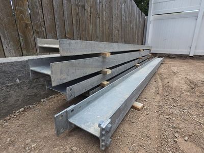 Galvanized steel beams