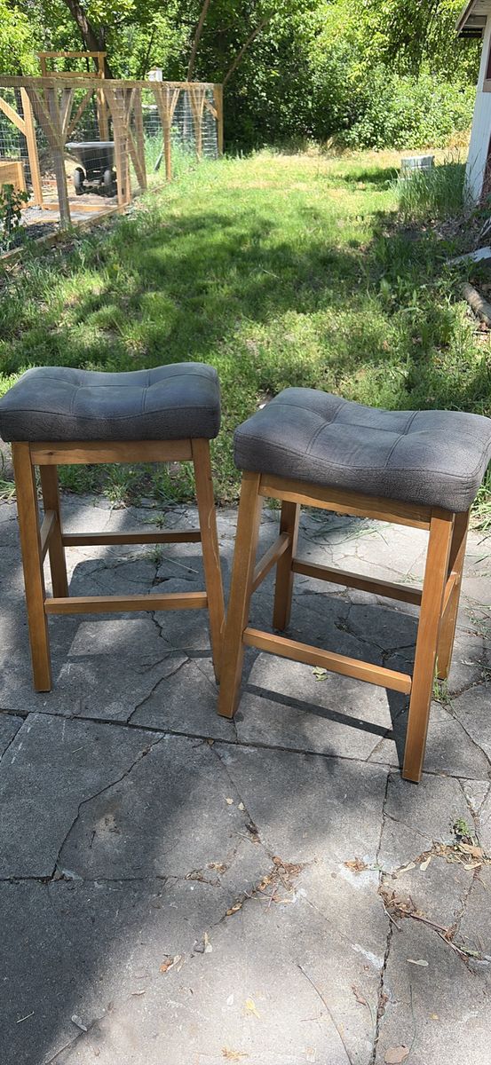 Pair of Backless Bar Stools