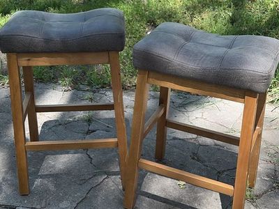 Pair of Backless Bar Stools