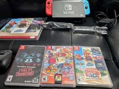 Nintendo Switch with 4 games