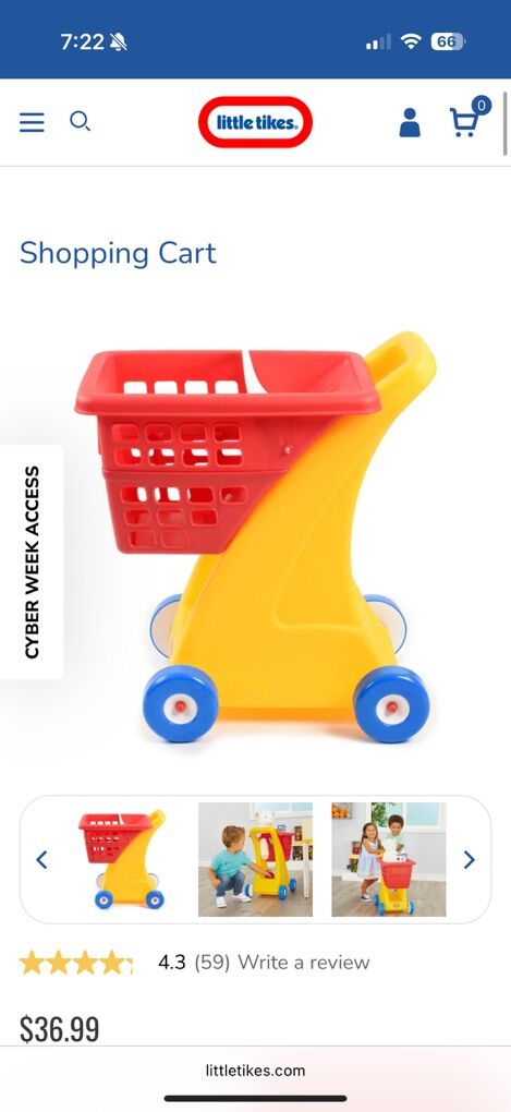 Little Tikes Shopping Cart Toy New