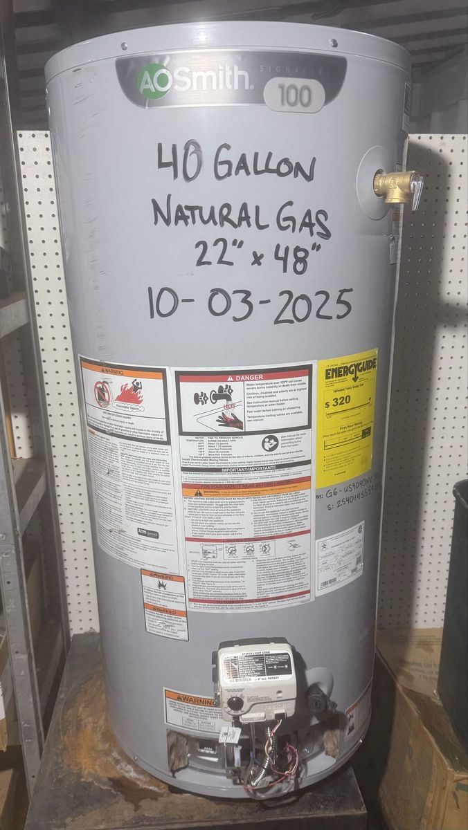 New 40 Gallon Water Heater *Free Delivery*