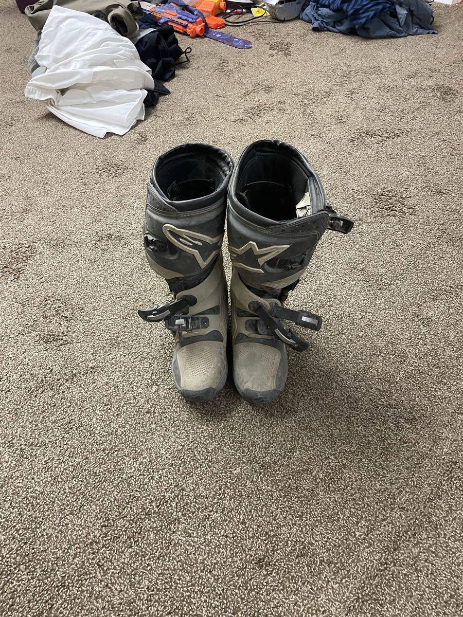 Alpinestars Tech 7 Motocross Boots - Black/White/Grey - Size (US) 10
