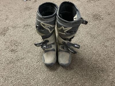 Alpinestars Tech 7 Motocross Boots - Black/White/Grey - Size (US) 10
