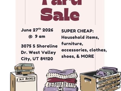 Huge Yard Sale - Household Items, Furniture, Clothes, Shoes, Books & Toys - June 28
