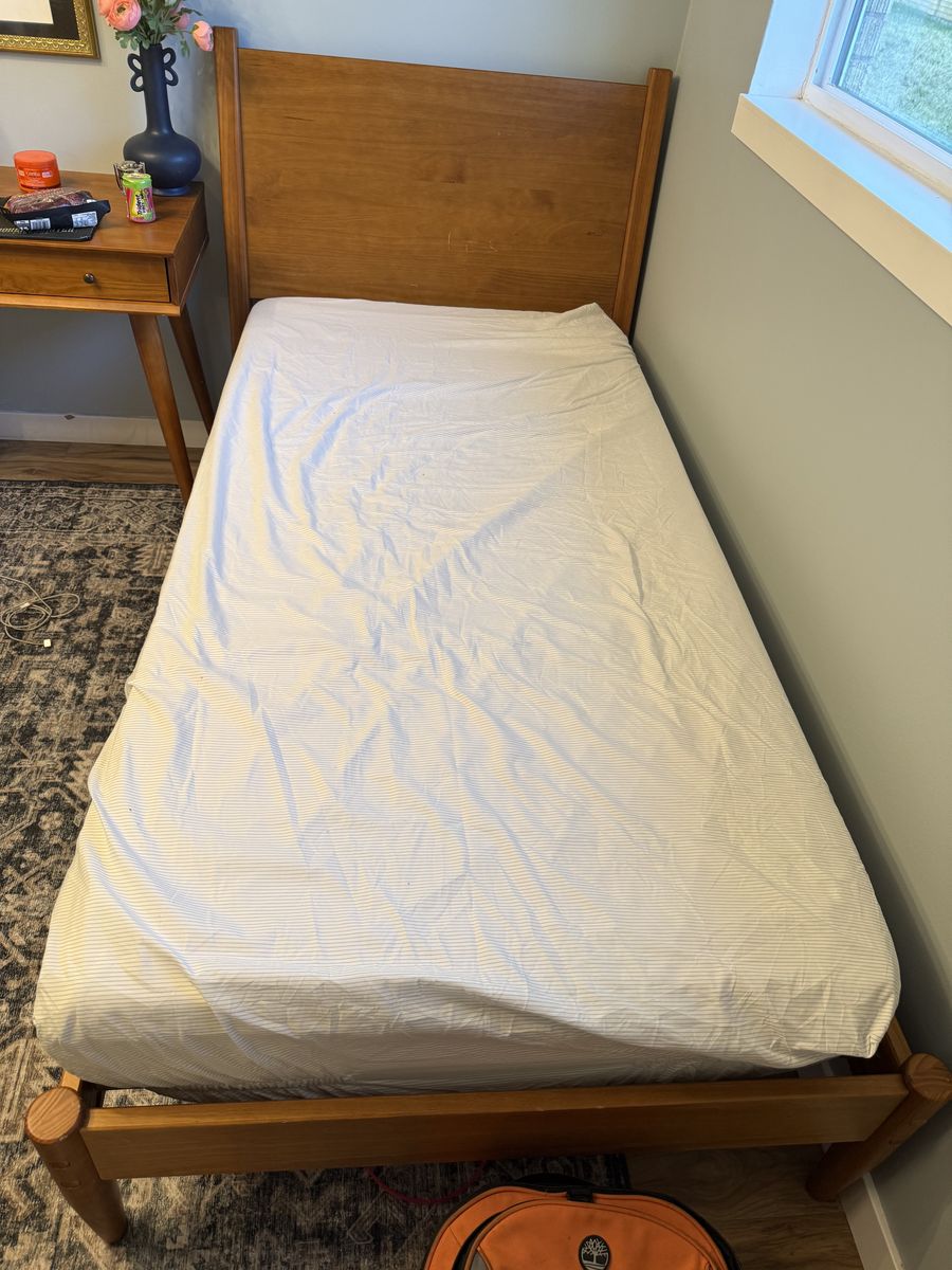 Wood twin bed frame