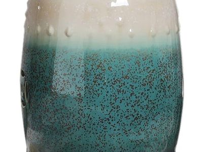 Ceramic Garden Stool Drum Stool 17"×13"×13"