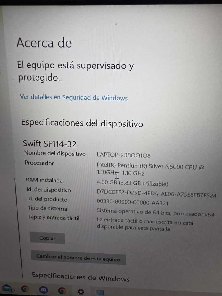 Acer Swift SF114-32 Laptop - Intel Pentium Silver N5000, 4GB RAM, 64-bit OS (64GB storage)