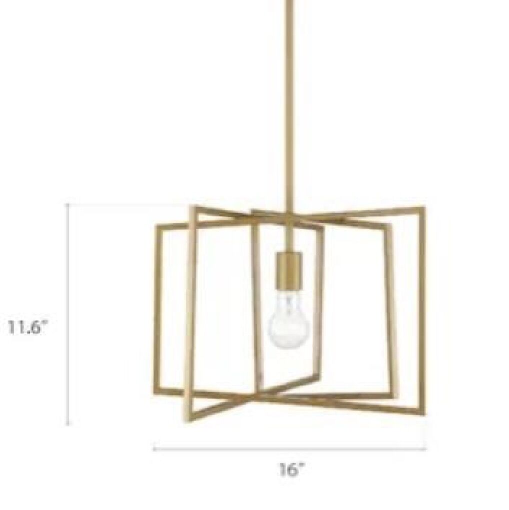 Origin 21 Farley - Brushed Gold Cage Pendant