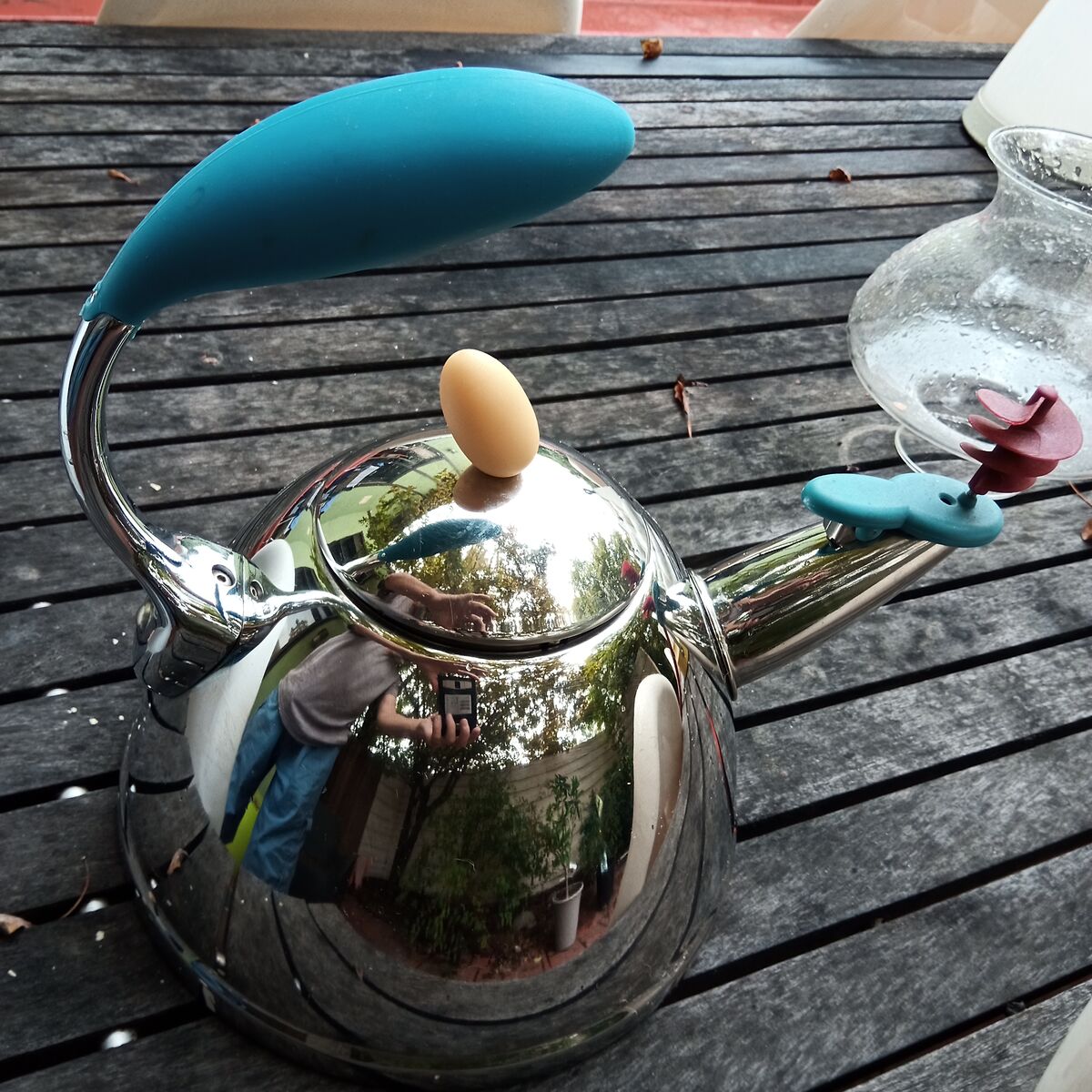 Post-modern whistling tea kettle by Michael Graves for Target