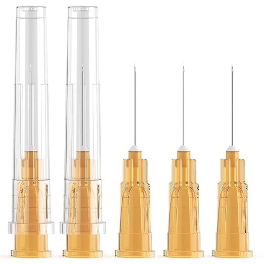 100Pack 25G 5/8" Sterile Disposable Injection Needle for Lab Measuring