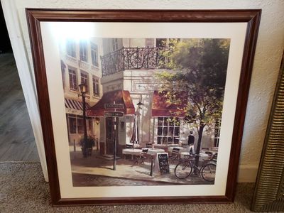 Brent Heighton "The Crepe House" Large Framed Art Print (35" x 35")