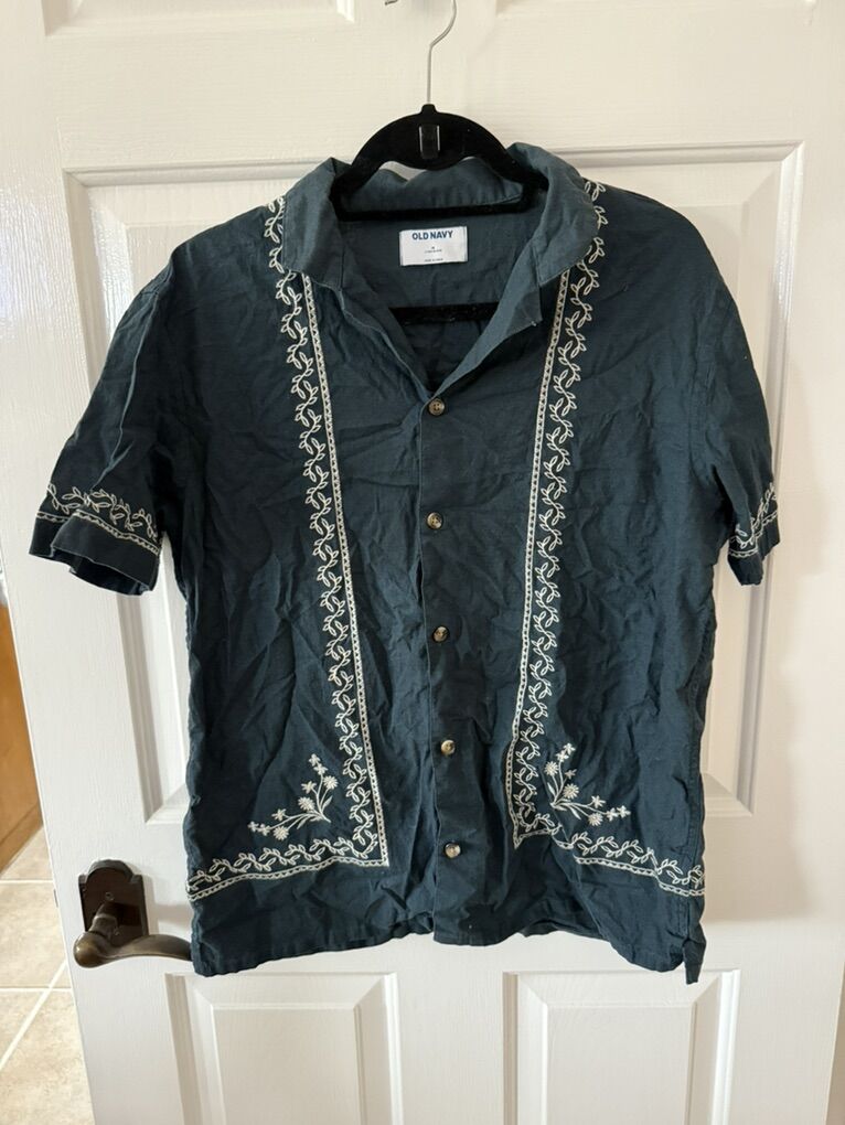 Linen Blend Old Navy Shirt M