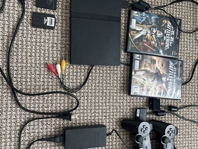 Sony PlayStation 2 Slim Console Bundle - 2 Controllers, 2 Star Wars Battlefront Games, Memory Cards