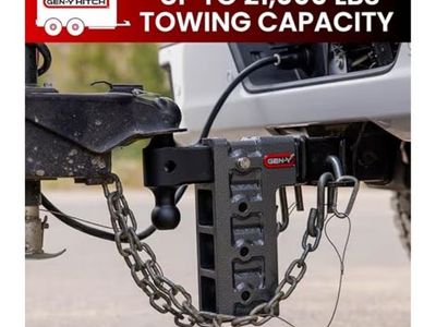 GEN-Y Hitch GH-1209 Mega-Duty 2.5" Receiver, 9" Drop/Rise, 21K Towing Capacity, Dual Ball Mount