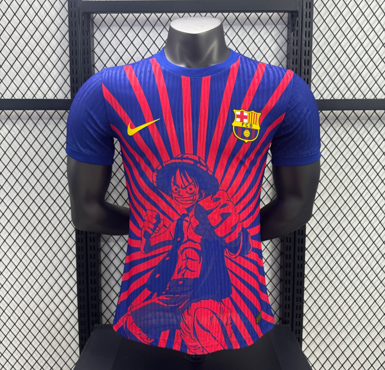 Custom Barcelona FC Anime Luffy Jersey