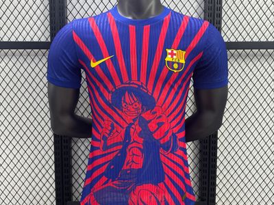 Custom Barcelona FC Anime Luffy Jersey