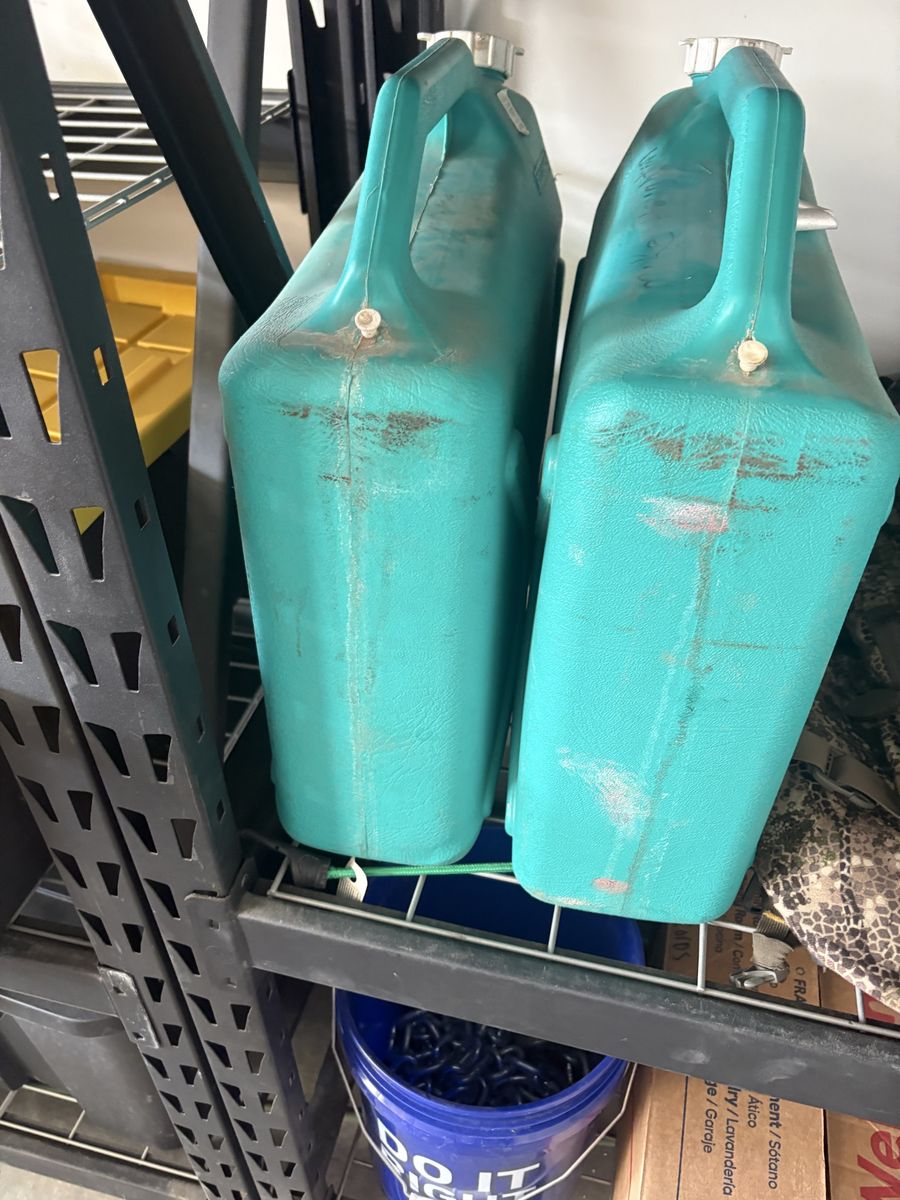 Set of 2 Teal Plastic Water Storage Jugs