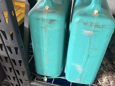 Set of 2 Teal Plastic Water Storage Jugs