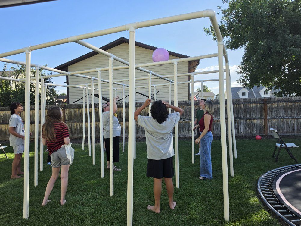 DIY Backyard Carnival Game PVC Pipe Maze/Structure - Used for Outdoor Fun & Parties